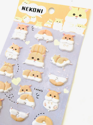Puffy Hampster Butts Sticker Sheet