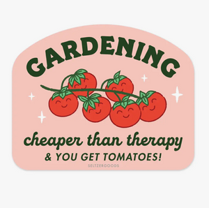 Gardening Therapy Sticker by Seltzer Goods
