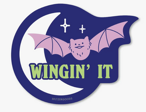 Wingin It Sticker by Seltzer Goods