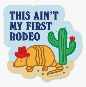 Armadillo Rodeo Sticker by Seltzer Goods
