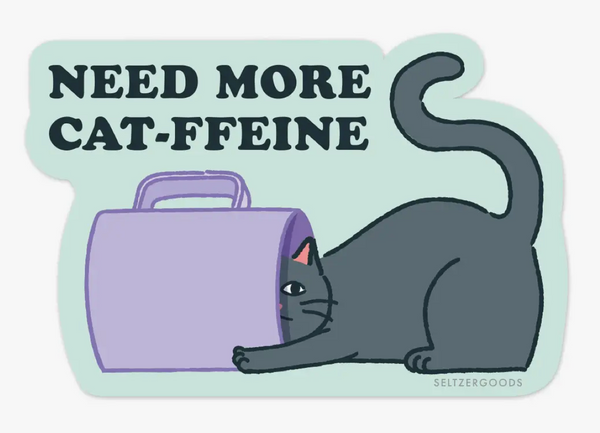 Cattfeine Sticker by Seltzer Goods
