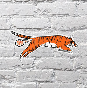 F You Tiger Sticker by Bench Pressed