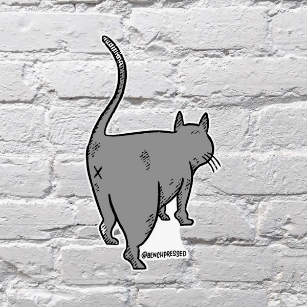 Cat Butt Sticker by Bench Pressed