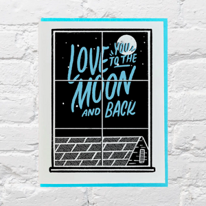 Love You To the Moon Card Bench Pressed