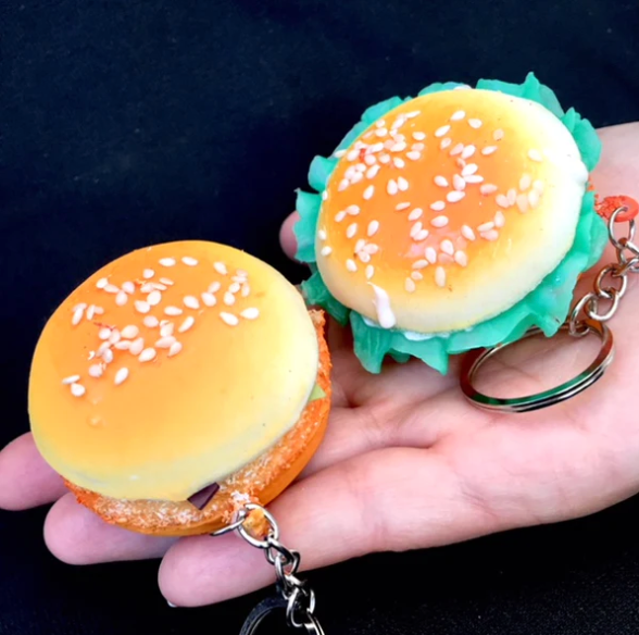 Squishy Hamburger Keychain by BCMini