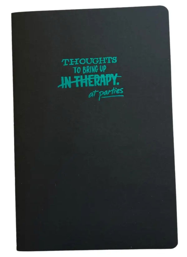 Thoughts To Bring Up In Therapy | Foil Stamped Blank Notebook (Large)