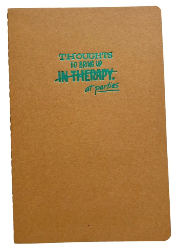 Thoughts to Bring Up in Therapy | Foil Stamped Lined Notebook (Large)