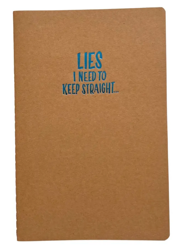 Lies I Need To Keep Straight | Foil Stamped Lined Notebook (Large)