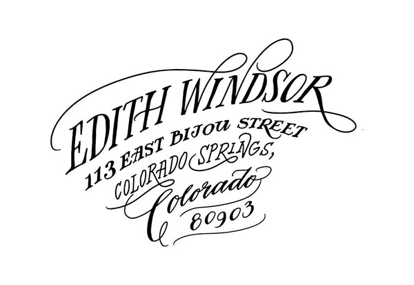 Swoon Return Address Rubber Stamp