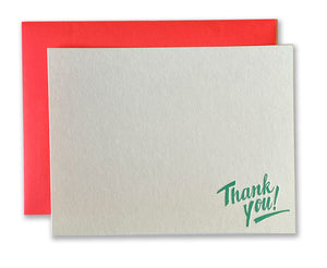 Thank you! Boxed Set of 6 Letterpress Cards