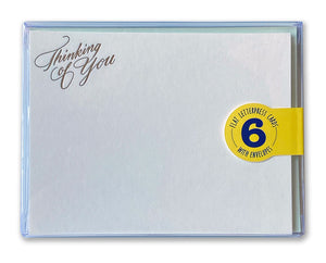 Thinking of You Boxed Set of 6 Letterpress Cards