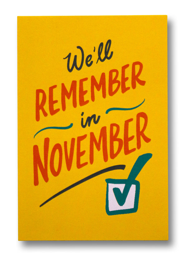 We'll Remember In November Postcard