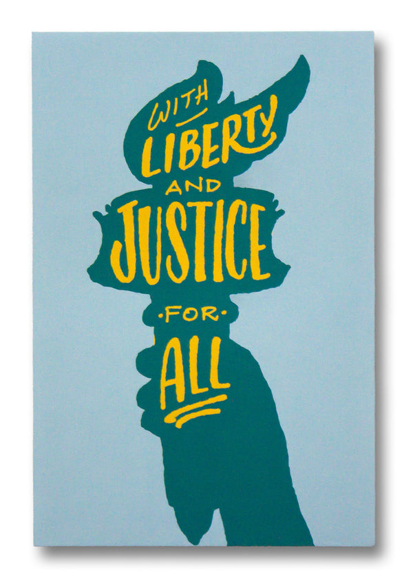 With Liberty and Justice For All Postcard