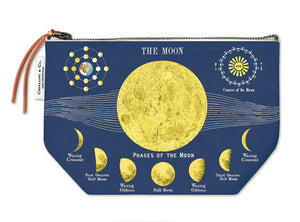 Moon Chart Vintage Pouch by Cavallini