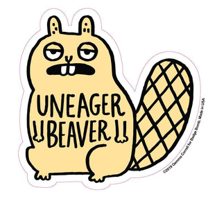 Uneager Beaver Sticker by Badge Bomb