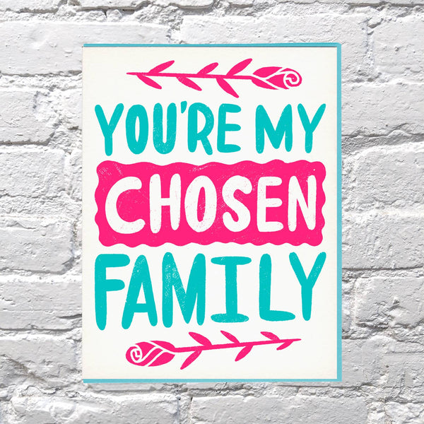 Chosen Family letterpress card by Bench Pressed