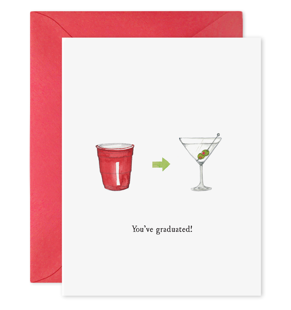 You've Graduated Martini Card by E. Frances