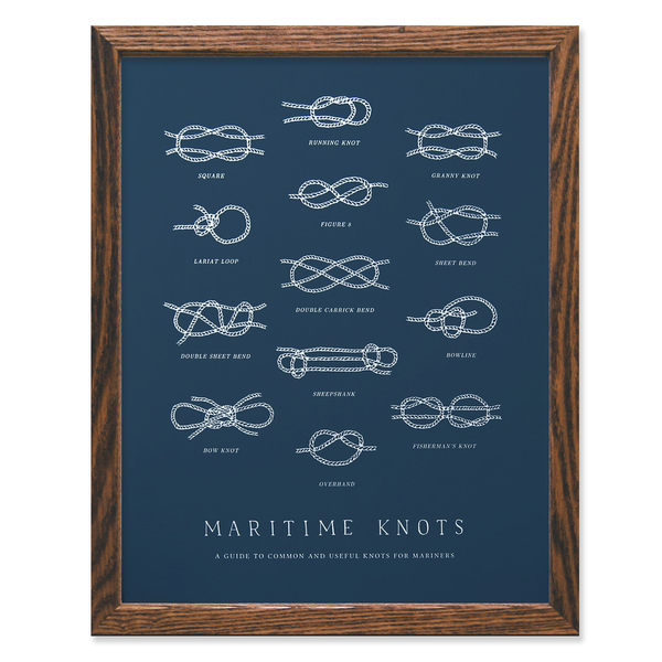 Nautical Knots Art Print by The Wild Wander