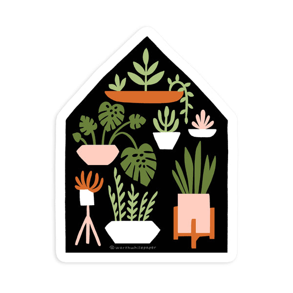 Houseplants Die Cut Sticker by Worthwhile Paper