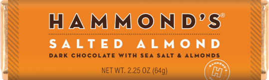 Salted Almond Chocolate Bar  2.25oz by Hammond's Candies