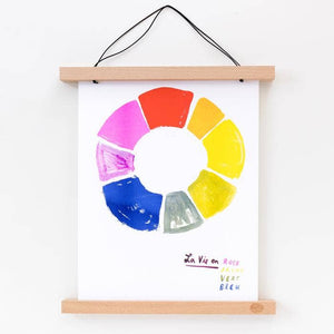 La Vie En Rose Risograph Art Print by Yellow Owl Workshop