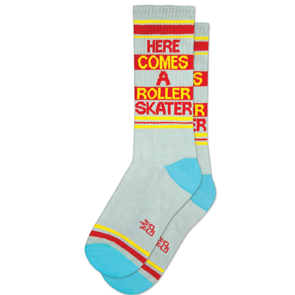 Gumball Poodle - Here Comes A Roller Skater Gym Crew Socks
