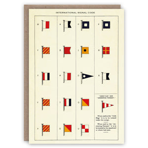 International Signal Code birthday card by The Pattern Book