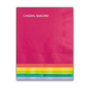Cheers, Queers Pride Napkins by Sapling Press