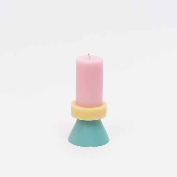 Pink | Yellow | Mint Stack Candles TALL by Yod and Co