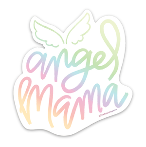 Angel Mama Rainbow Holographic Sticker by The Noble Paperie