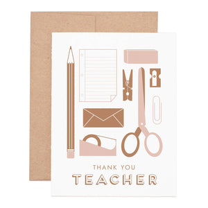 Teacher Appreciation Greeting Card by Ruff House Print Shop