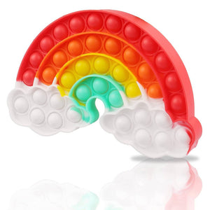 Pop it Rainbow Cloud Push Pop Bubble Fidget Sensory Toy
