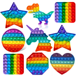 Rainbow Color Pop it Popper Fidgets Toys | Assorted Styles
