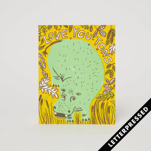 Love You Tons Hippo by EGG PRESS