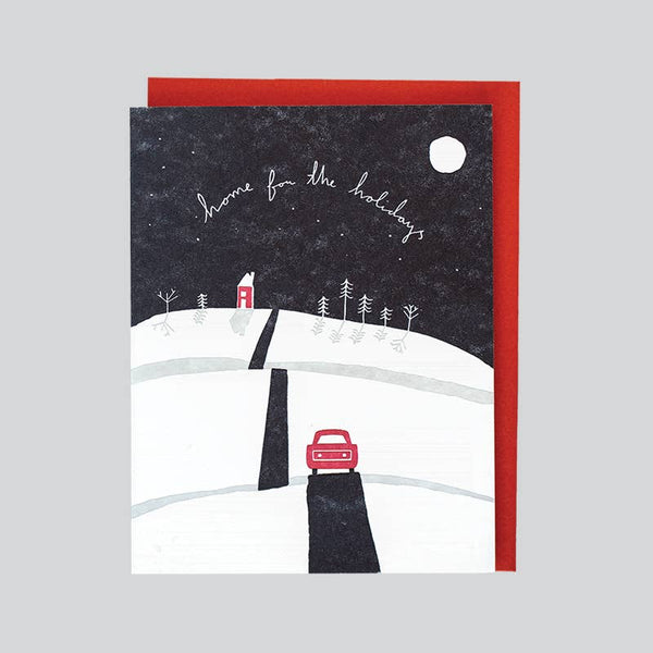 Home For The Holidays - Letterpress Holiday Greeting Card by folio press & paperie