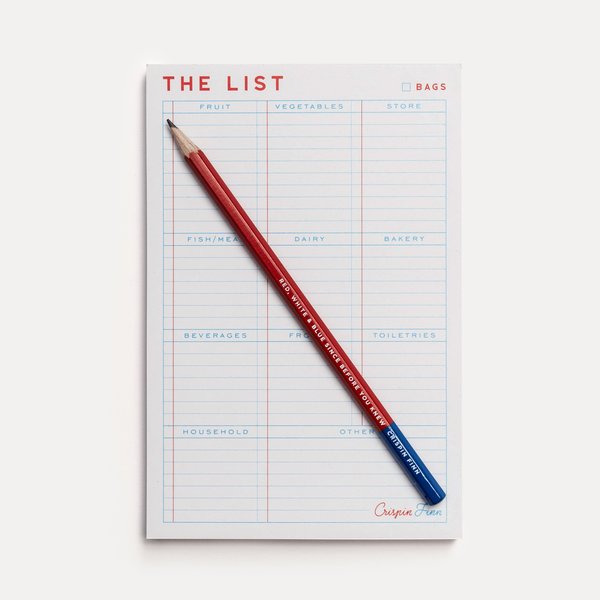 The List Shopping Planner Note Pad by Crispin Finn