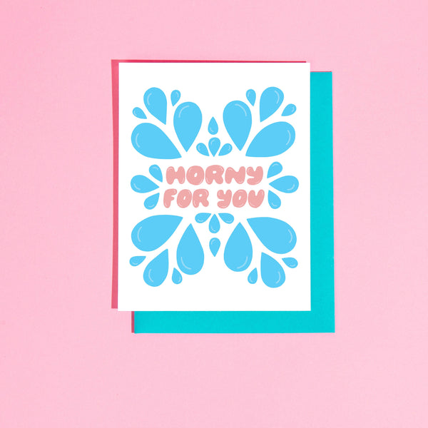 Horny for You A2 Greeting Card by Your Gal Kiwi