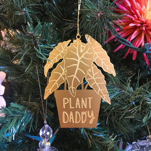 Plant Daddy Brass Ornament by Pineapple Sundays Design Studio
