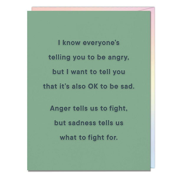 Carvell Wallace It’s Okay to Be Sad Empathy Card by Em & Friends
