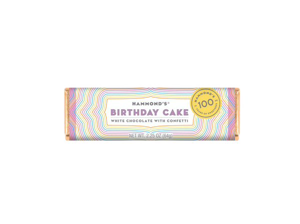Birthday Cake White Chocolate Bar by Hammond's Candies