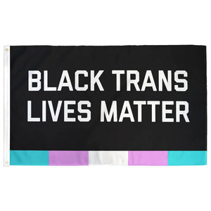3' x 5' Black Trans Lives Matter Flag by Flags For Good