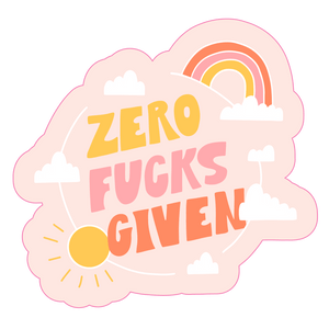 Sticker - Zero Fucks Given by Talking Out of Turn