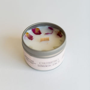 4oz. Connection Candle with Clear Quartz by Cultivating Luminescence