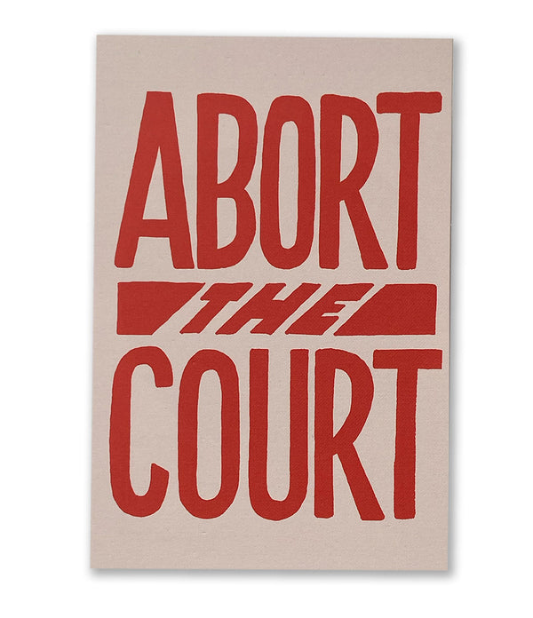 Abort the Court Postcard
