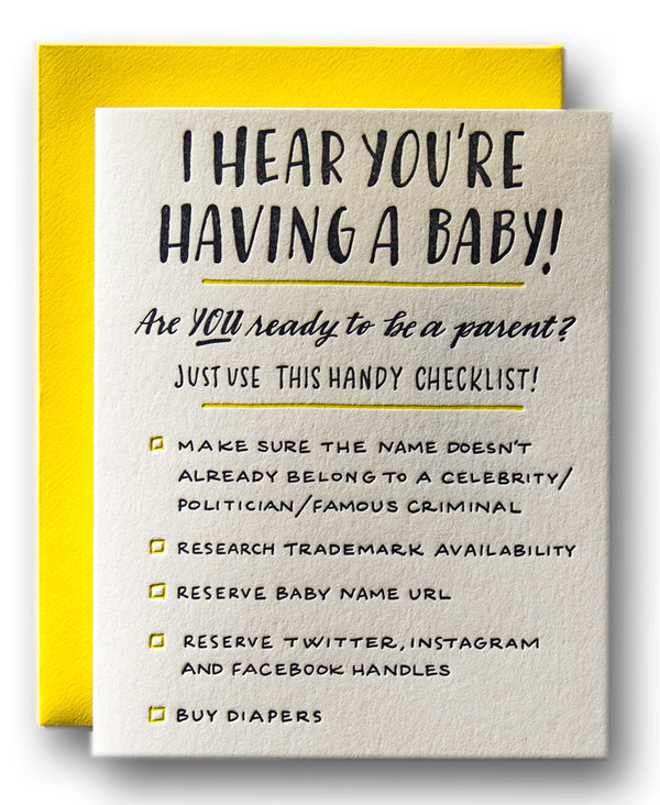Baby Checklist