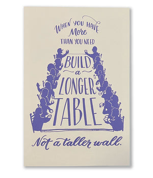 Build A Longer Table Postcard