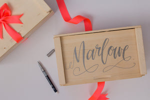 Add Hand-Lettered Personalization to Your Gift Box!