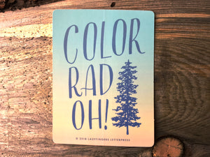 Color Rad Oh! Sticker by Ladyfingers