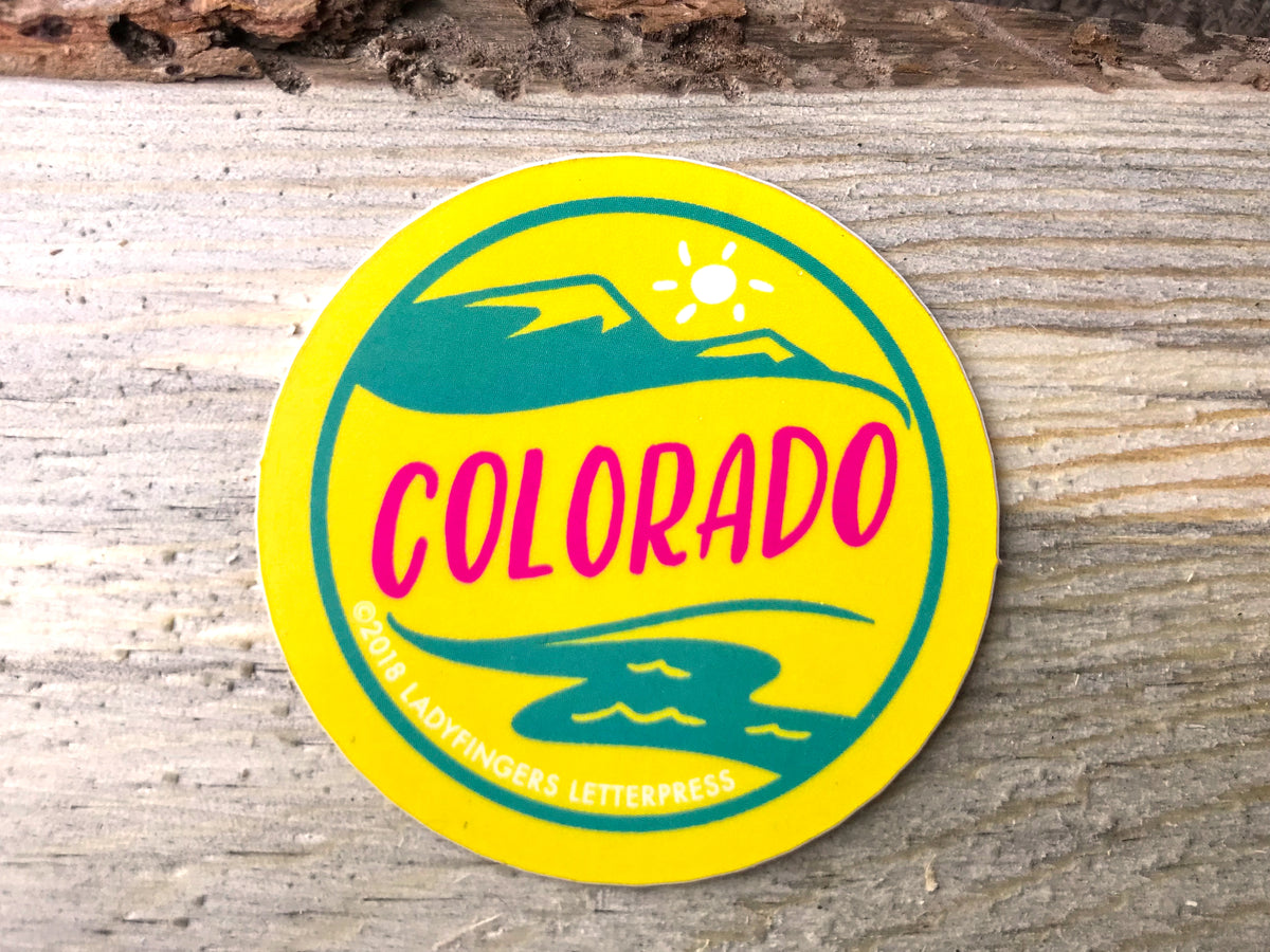 Colorado Emblem Sticker by Ladyfingers Ladyfingers Letterpress