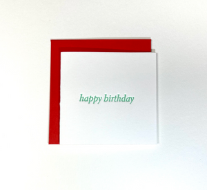 Happy Birthday Text Tiny Card